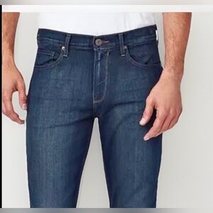 Paige Jeans Mens Size 40 Blue Normandie Straight Stretch Zip Fly Dark Denim